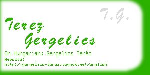 terez gergelics business card